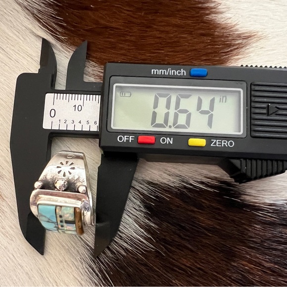 ❤️ Signed 925 Zuni Galaxy Micro Inlaid Pueblo Ring Sz 9.5 Native “Z” Unisex 8.3G - Picture 13 of 13